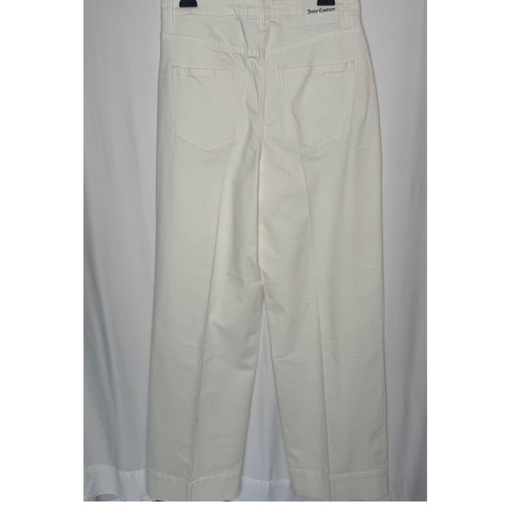 Juicy Couture White High Rise Wide Leg Jeans NWT Size 31 Stretch - Picture 5 of 7